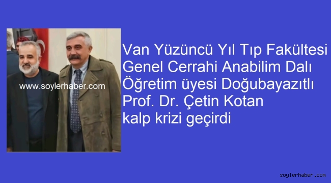 ​​​​​​​Doğubayazıtlı Prof. Dr. Çetin Kotan Kalp Krizi Geçirdi